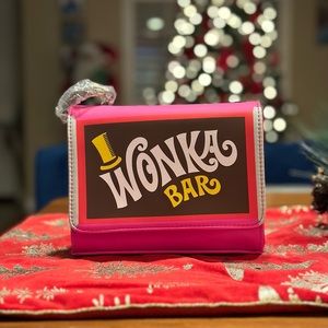 Brand New Loungefly Willy Wonka Bar crossbody purse.